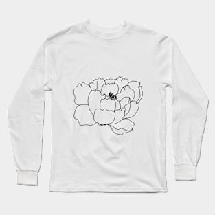 One line lovely flowers. Long Sleeve T-Shirt